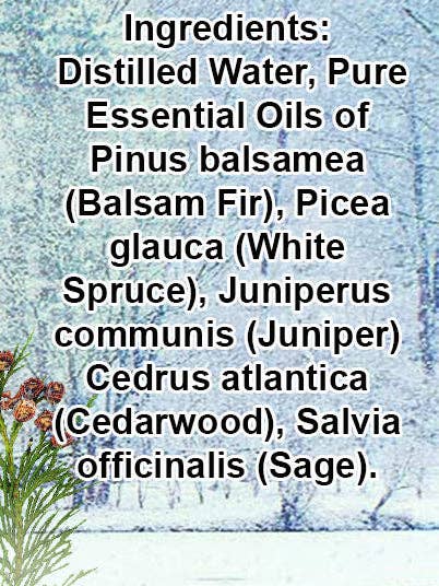 Névoa Aromática de Floresta de Inverno 4oz 100% Névoa de Óleos Essenciais com Abeto, Picea, Zimbro, Sálvia, Cedro e Água de Nascente Purificada por atacado de Creation Farm Inc