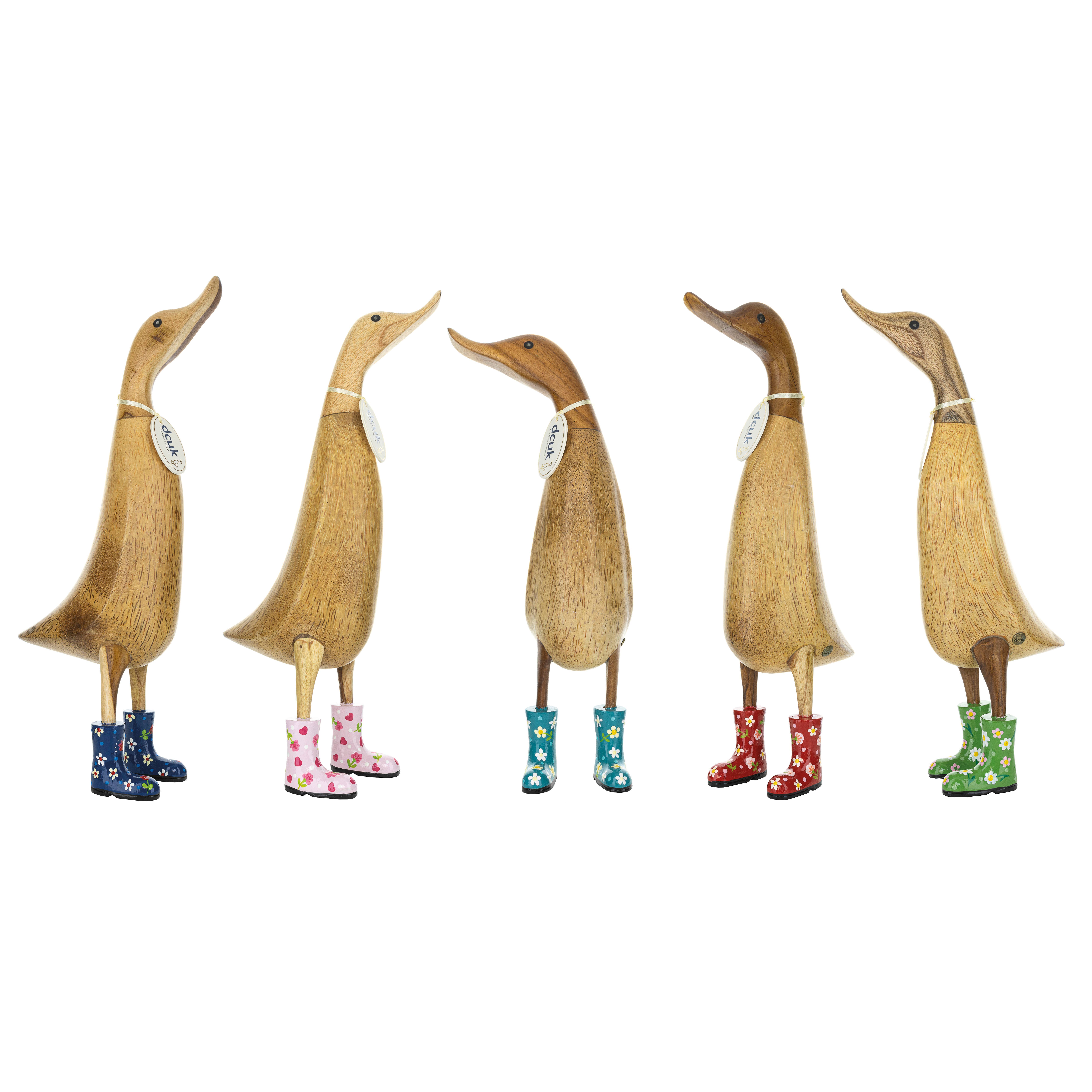 DCUK – Großhandel Dekofigur – DCUK Entchen mit Blüten-Stiefeln1
