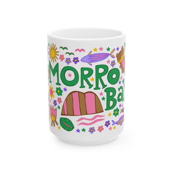 LOLALA - Your California Happiness Market 💛 - Wholesale Coffee Mug - Morro Bay - *BIG* Coffee Mug (15oz)