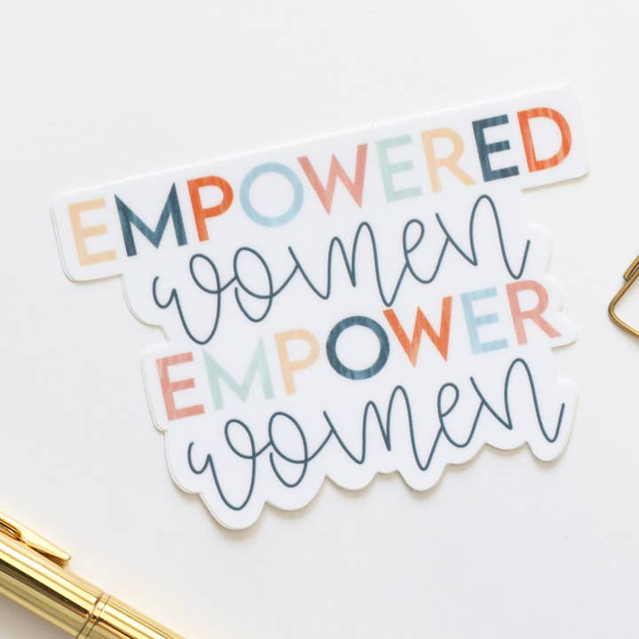 Empowered women empower women sticker for wholesale by Lemon Milk Paper Co