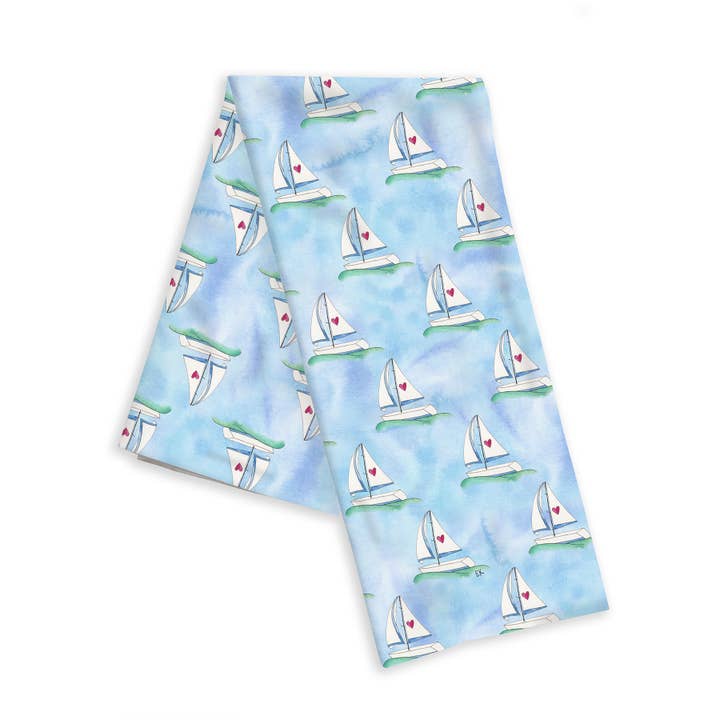 Set Sail Kitchen Towel for wholesale by Eileen Graphics