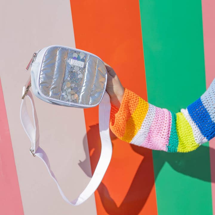 Packed Party - Wholesale Belt bag – Women’s - MORE METALLIC CONFETTI PUFFER BELT BAG3