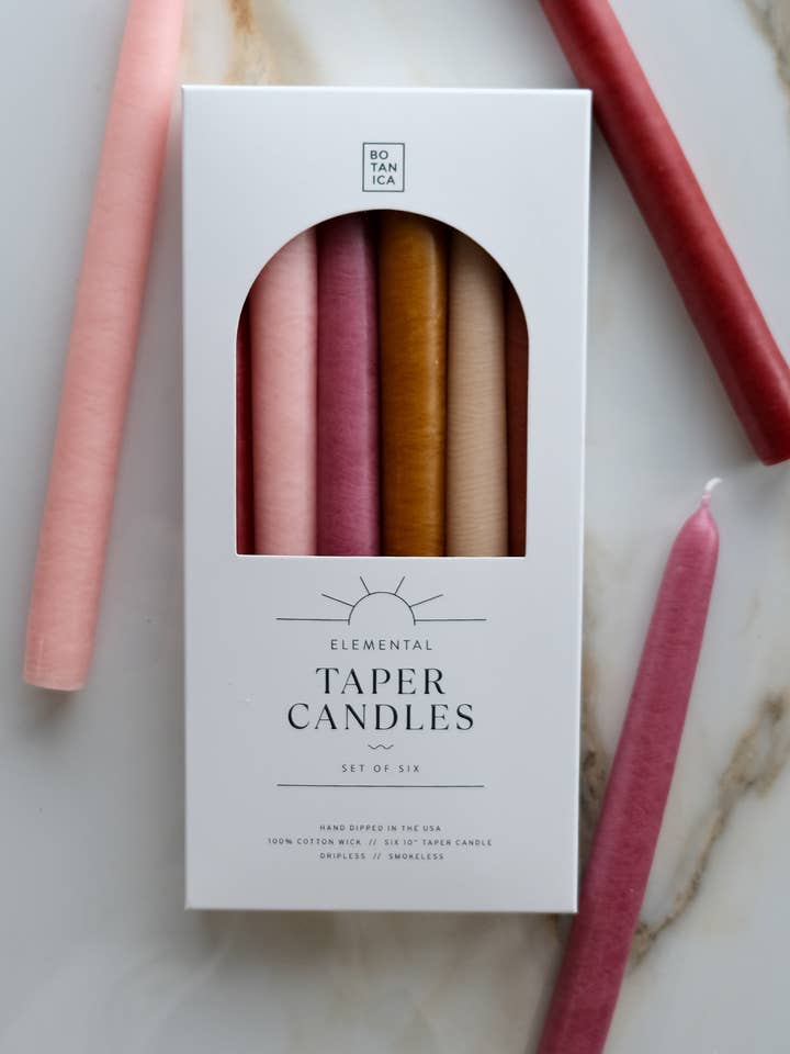 Taper Candle Collection, Set of 6 | FIRE for wholesale by BOTANICA