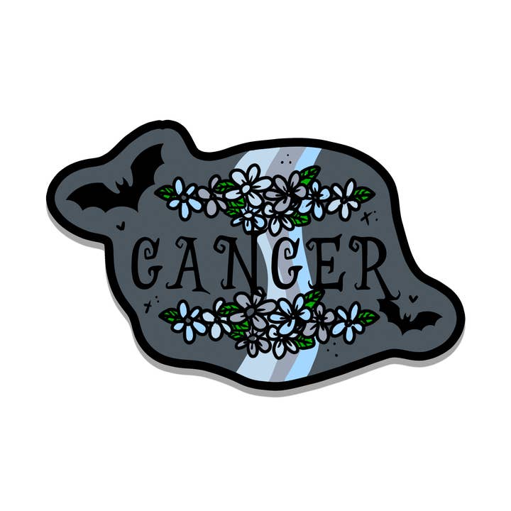 Segno zodiacale del Cancro | Strega | Adesivo impermeabile in vinile | 3,5" per la vendita all'ingrosso da parte di Rebel and Siren Stickers