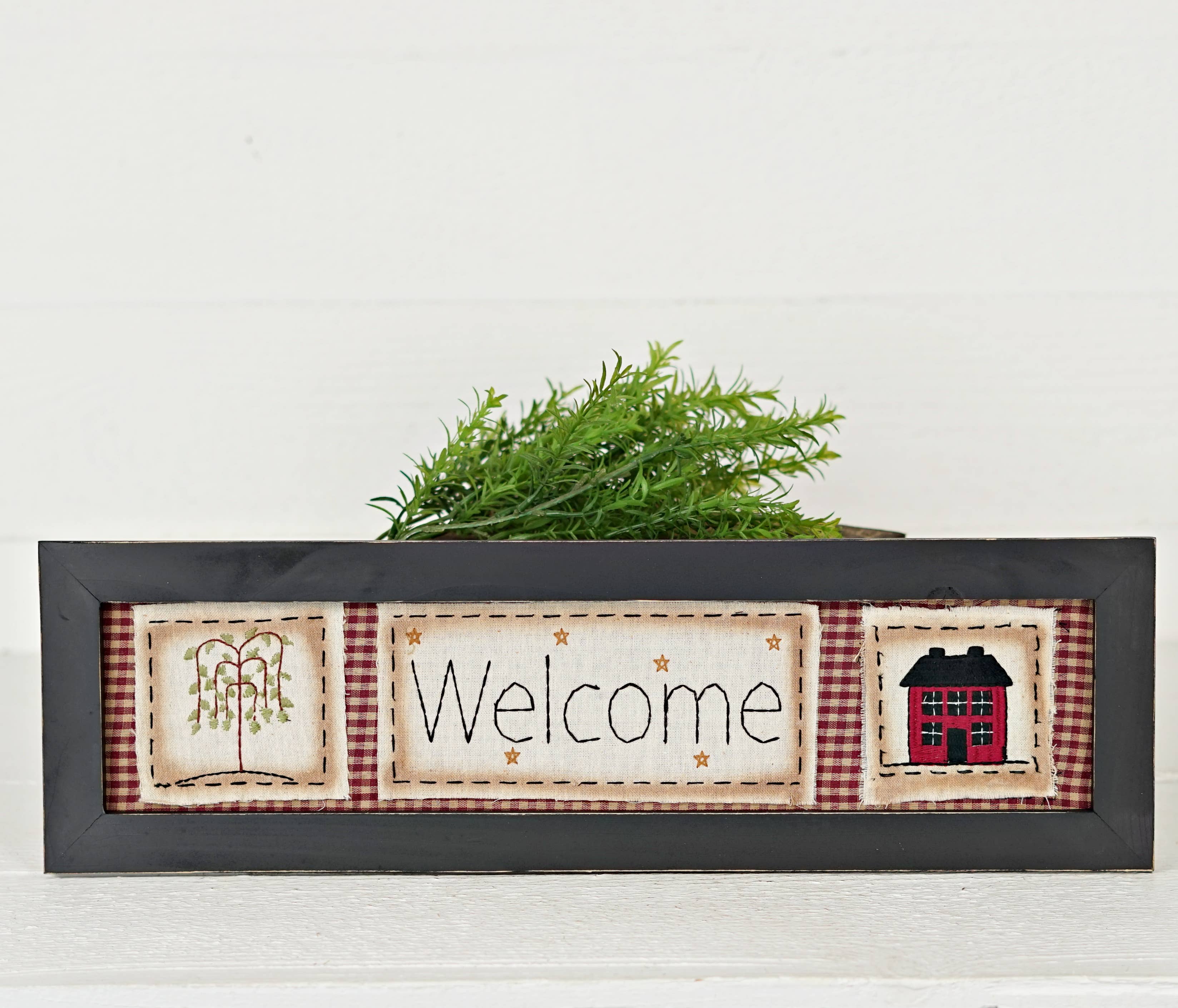 Impressive Enterprises, Inc. - Wholesale Sign - M5557- Country Sampler-Tree and House-20"Lx6"Wx0.5"Thick5