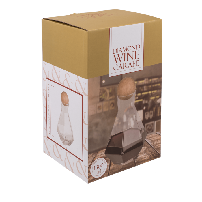 Out of the blue KG - Vente Carafe - Carafe à vin diamantée, env. 1300 ml2