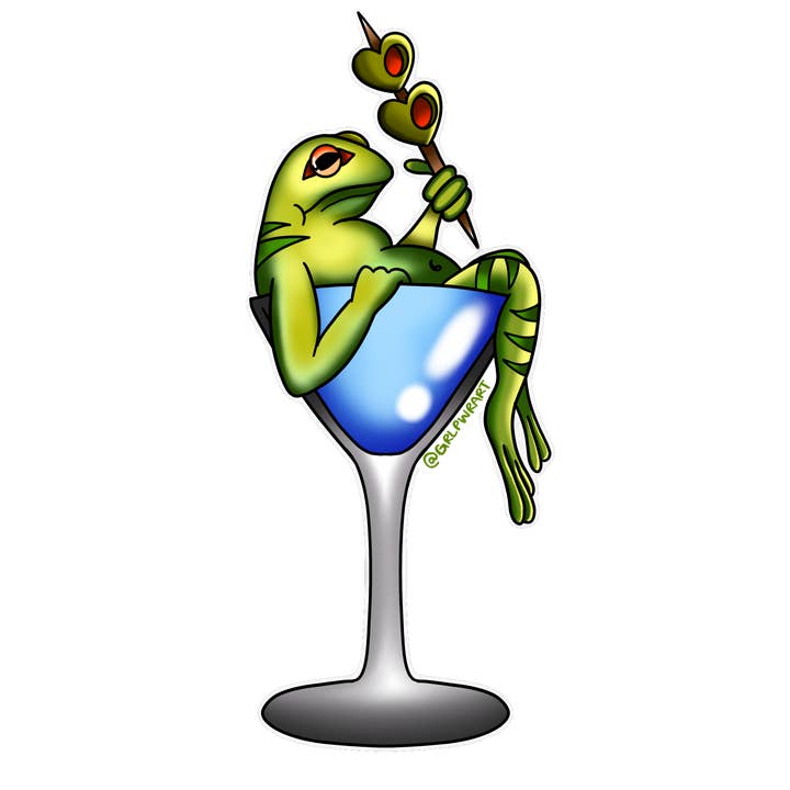 Adesivo Rana Rilassante per la vendita all'ingrosso da parte di Grlpwr Art