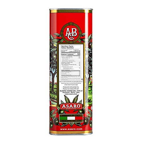 Made in eatalia - Wholesale Olive Oil - Partanna Robust Extra Virgin Olive Oil - Premium Castelvetrano Oil - Harvested in Sicily - Pure Authentic Italian - Monovarietal - Rich in Flavor - First Cold Pressed - 101oz (3 liter) Tin1