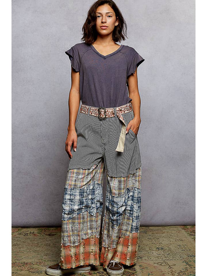 Pol Clothing - Wholesale T-Shirt - Women's - V-neck ruffle short sleeve solid basic cotton top45