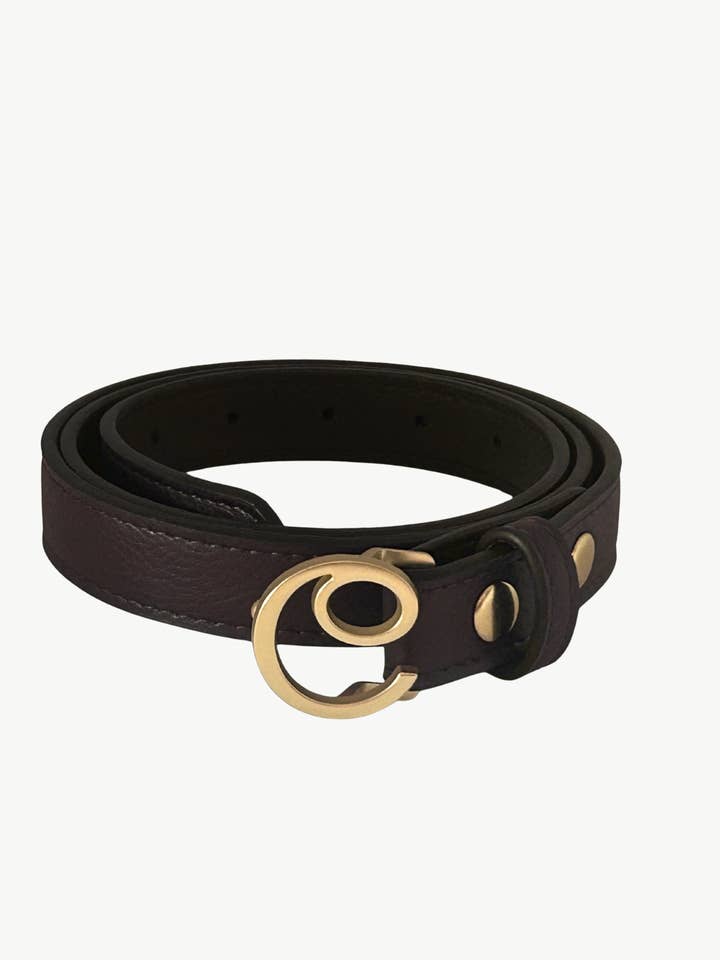 Vegan Leather brown belt - Diane | No More Nobody for wholesale by No More Nobody