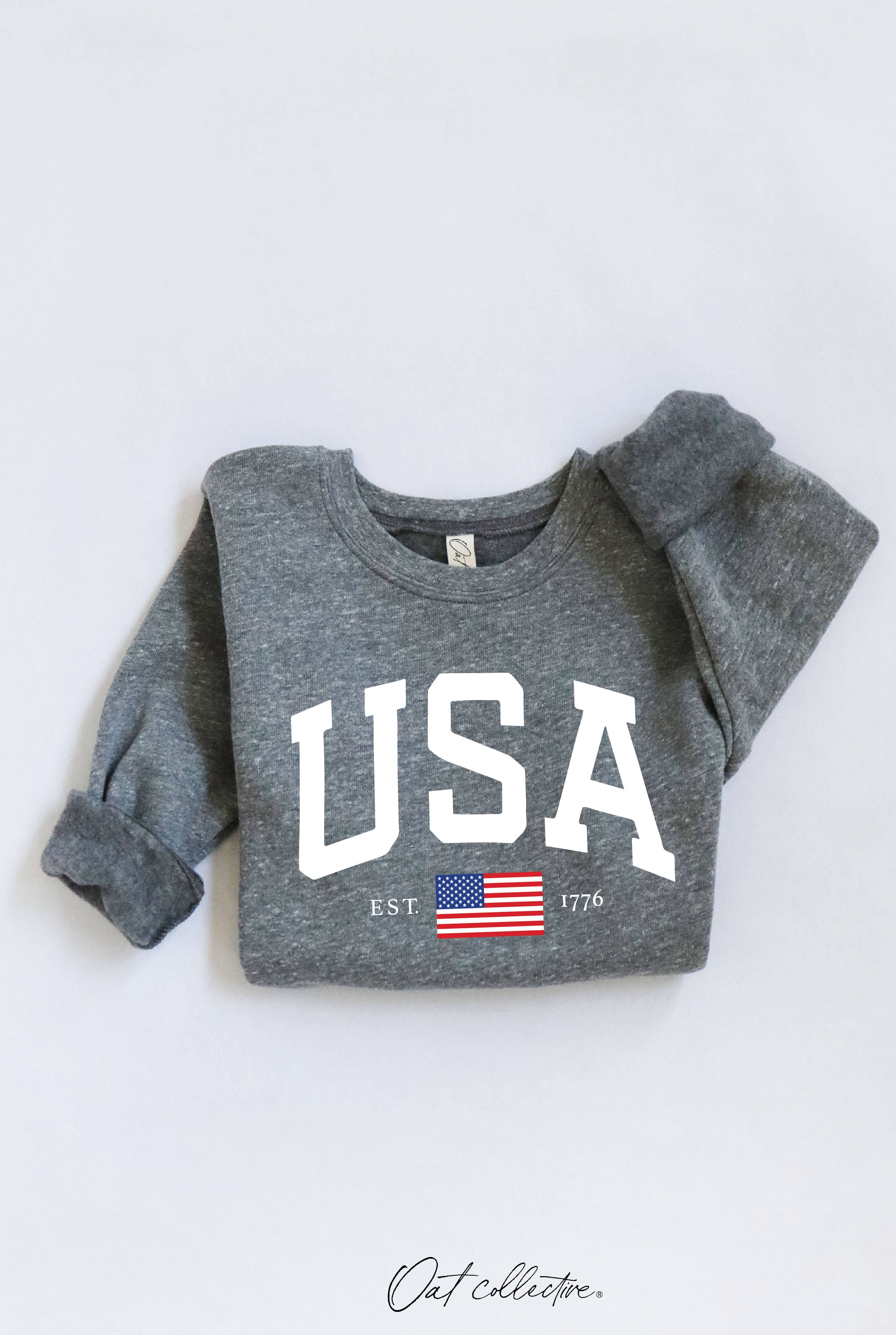 OAT COLLECTIVE - Wholesale Sweatshirt - Kids - USA EST.1776 PRINT Toddler Graphic Sweatshirt3