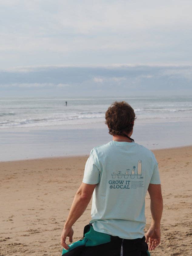 Camiseta Grow It Local - Azul Caribe para venta al por mayor de olas de coral