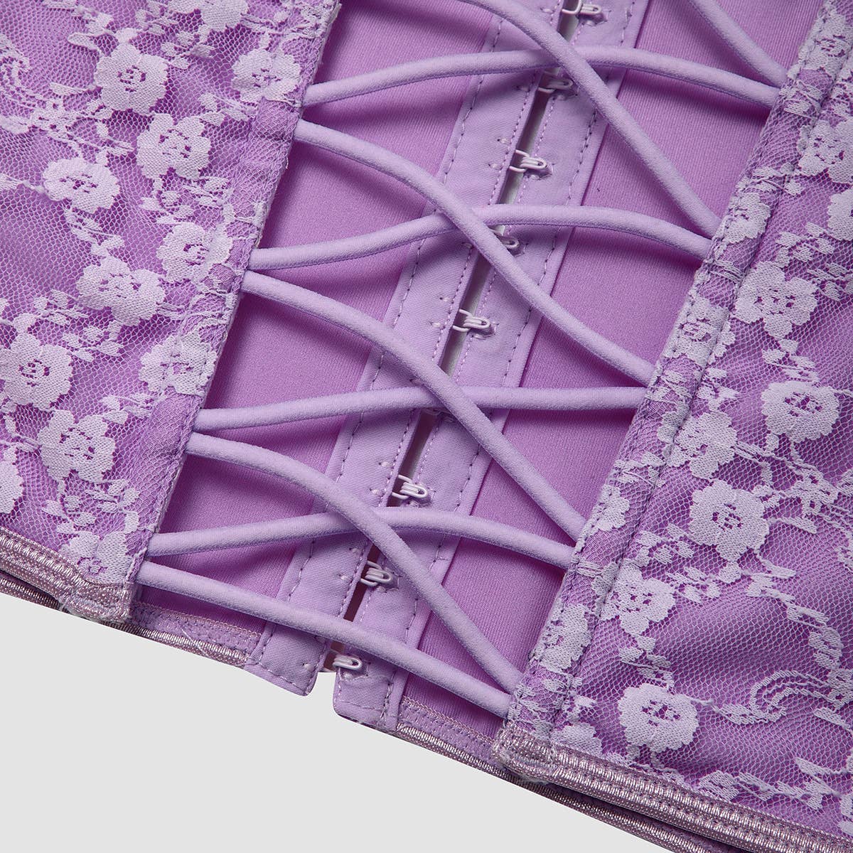 HIDDENBRAND - Wholesale Corset - Women's - Lace-Up Back Pink Lacy Corset27