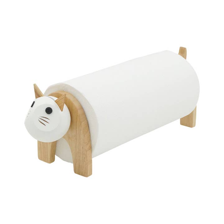 Peterson Houseware & Artwares US - Vendita all'ingrosso Portarotoli - Legno di gomma: PORTA ASCIUGAMANI PER GATTI1