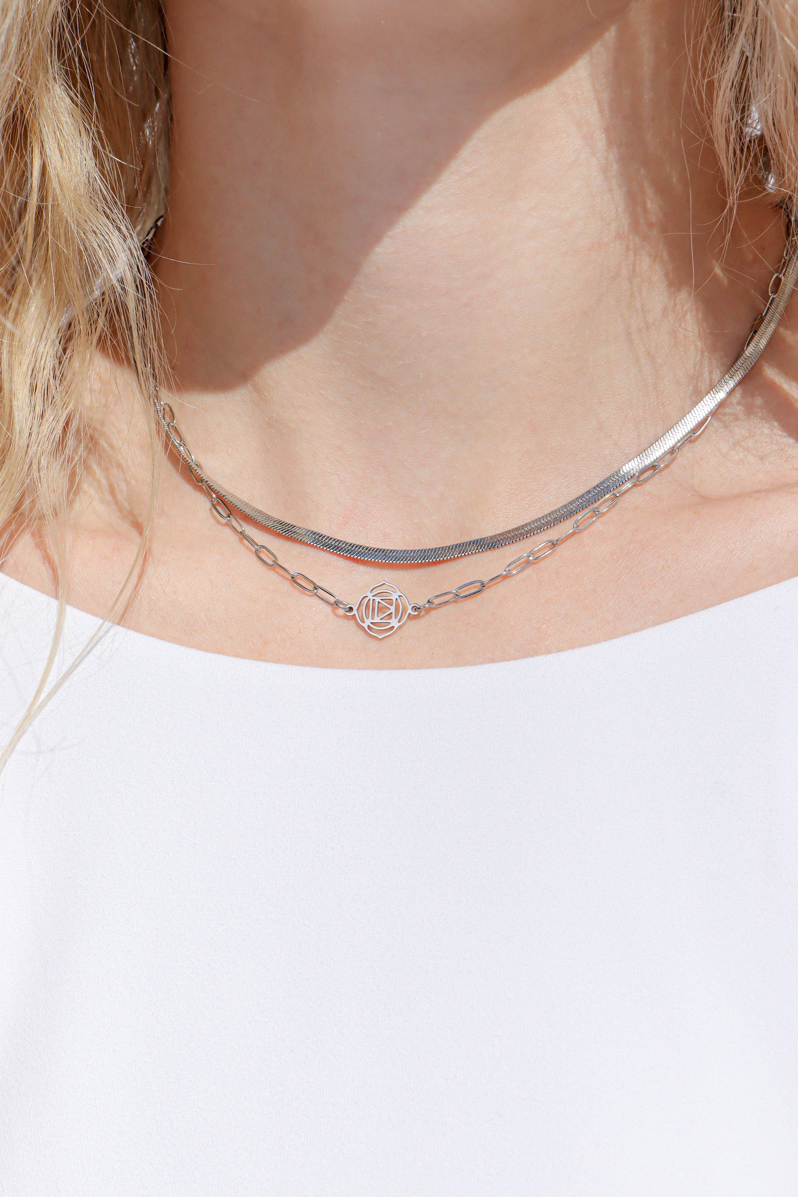 WJW – Großhandel Gliederhalskette – Edelstahl Büroklammer Spaltkette3