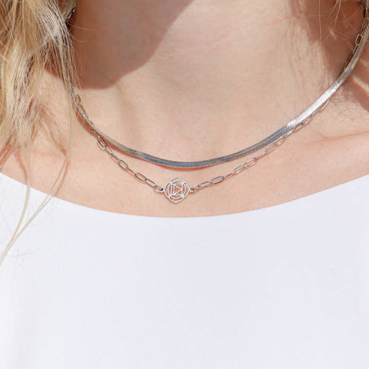 WJW – Großhandel Gliederhalskette – Edelstahl Büroklammer Spaltkette3