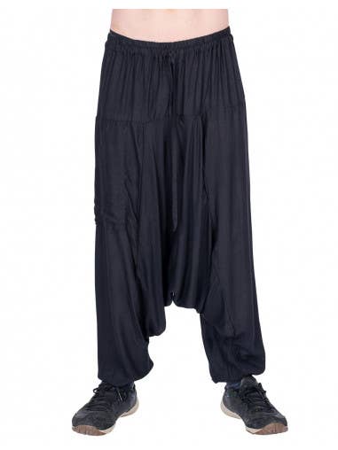 Men's Black Harem Trousers for wholesale on Faire3