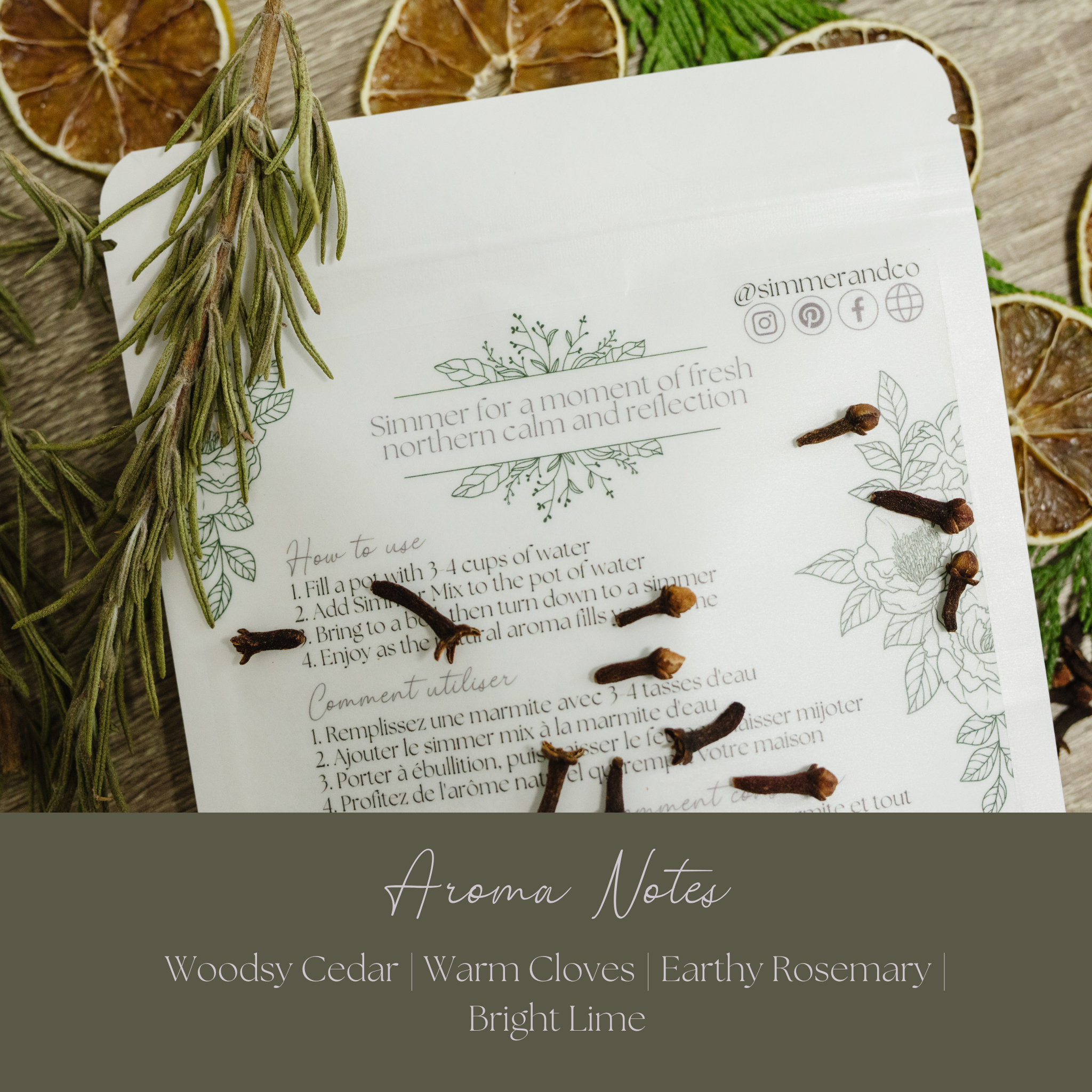 Simmer and Co Natural Aroma - Wholesale Potpourri - Be Northern Simmer Pot Mix, Natural Wooded Citrus Aroma2