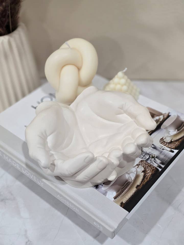 Large Hand Dish- Beige for wholesale by Sweet 'n' Fab Creationz Interiors