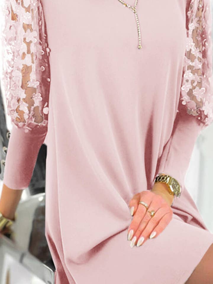 safistyle - Wholesale Dress - Women's - Floral Sleeve A-Line Mini Dress7