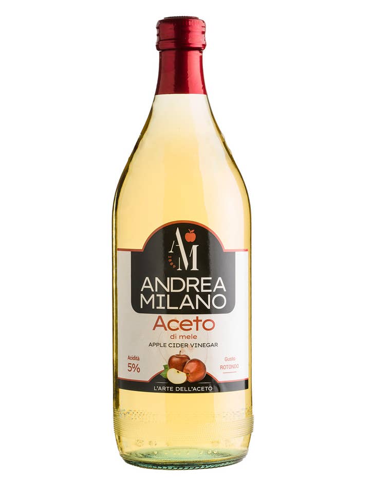 Vinagre de sidra de manzana orgánico con la madre botella de 1 lt para venta al por mayor de Andrea Milano