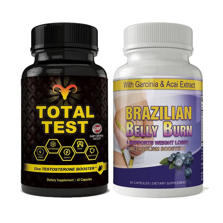 Total Test Testosterone Booster and Brazilian Belly Burn Combo Pack for wholesale by Totally Products
