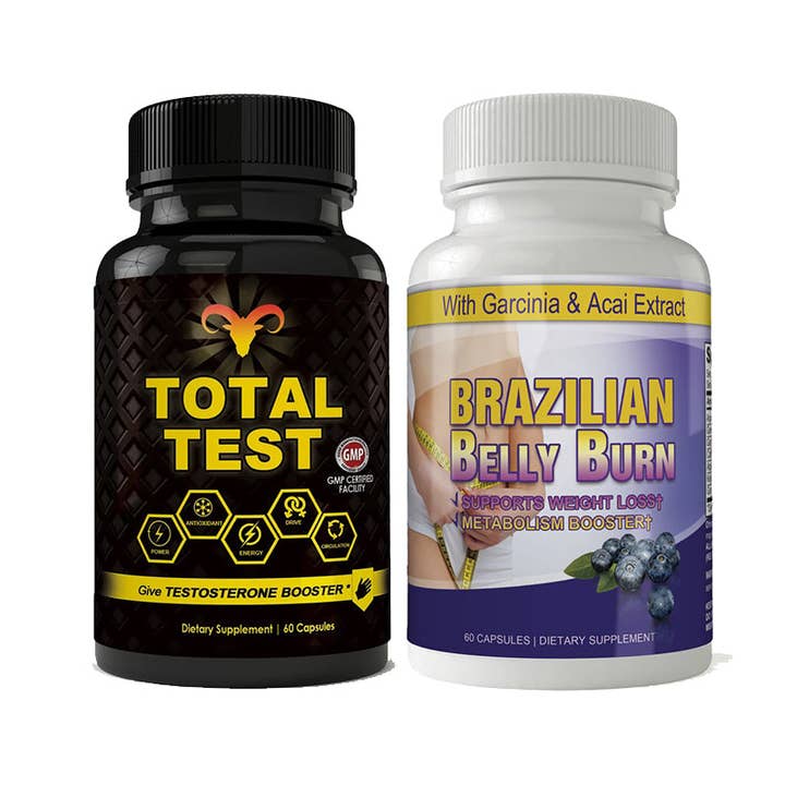 Totally Products - Wholesale Oral supplement/vitamin - Total Test Testosterone Booster and Brazilian Belly Burn Combo Pack