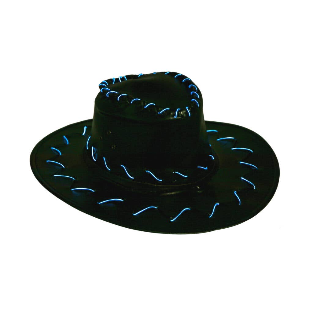 Western Fashion - Wholesale Cowboy Hat - Unisex - JC550 - Leatherette Light Up Cowboy Hat led2