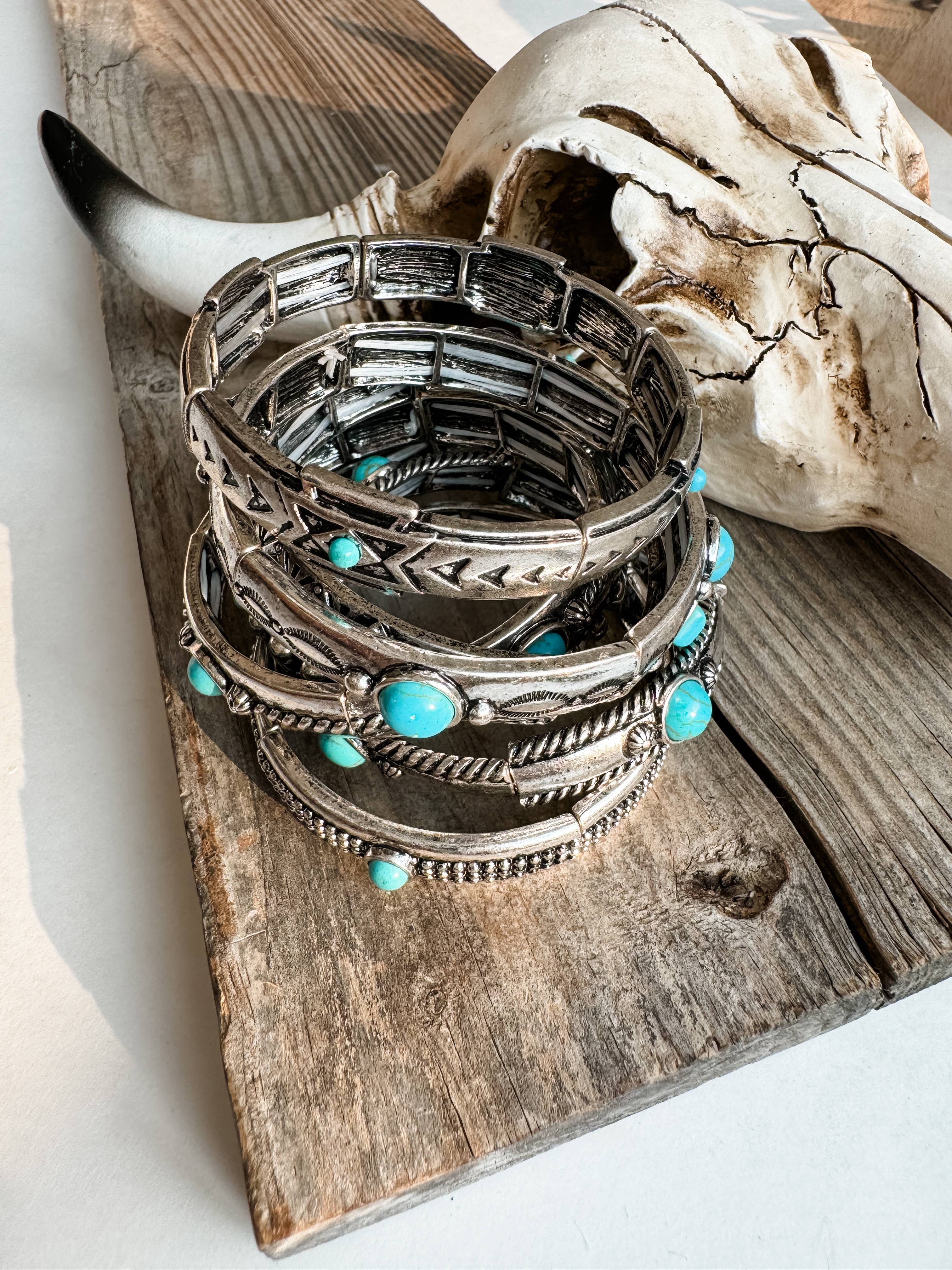 Boho Ranch Shop – wholesale Pärlarmband – Western Metal Stretch Armband5