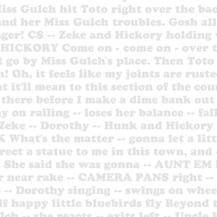 Robotic Ewe – Großhandel Kunstdruck – Dorothy Gale. Wizard Of Oz - Drehbuch Kunstdruck (weiß)3