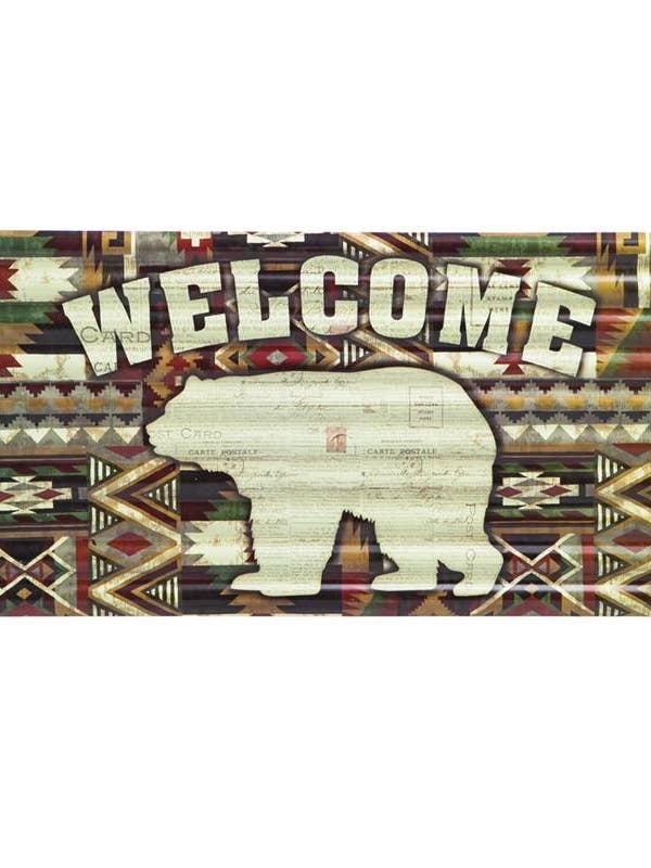 Welcome Bear - Metal Corrugate for wholesale by Bear Den