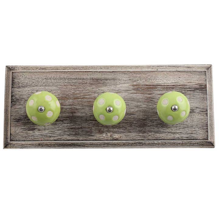 12 Piece Lime Cute Wall Hooks for Hanging Backpack Hangers for wholesale by Daana Paani LLC