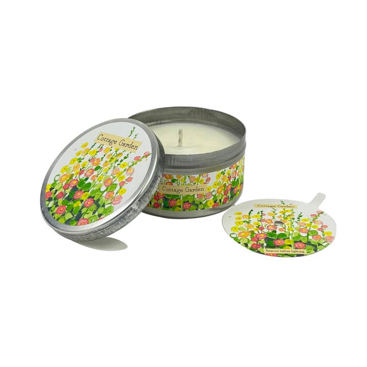 Heaven Scent Incense Ltd - Wholesale Travel Candles - NEW! Summer Range - Illustrated 100ml Tin & Dust Cover