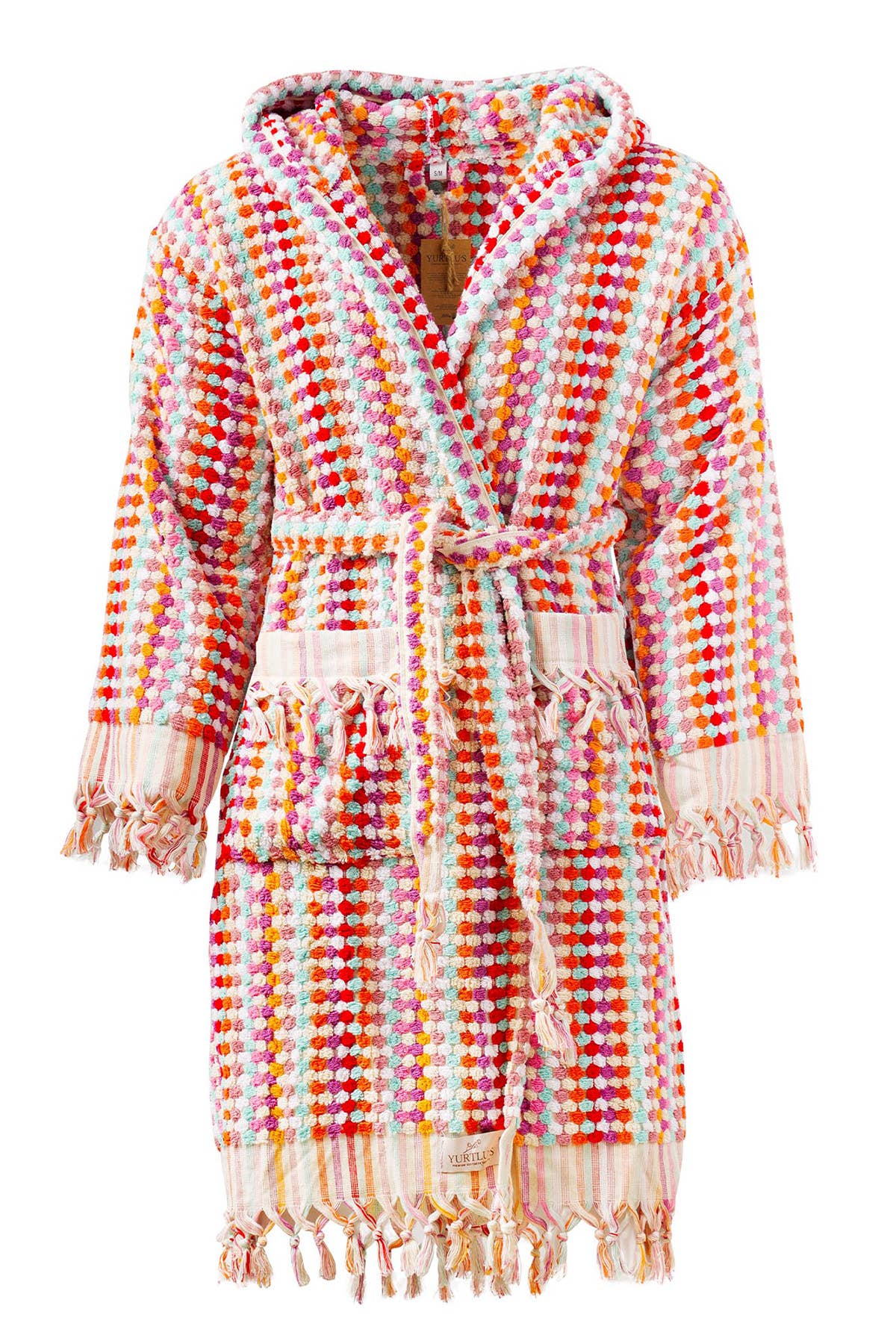 YURTLUS - Wholesale Robe - Women's - Unique 100% Cotton Pockets Bathrobe, Bubble Handwoven Robe55