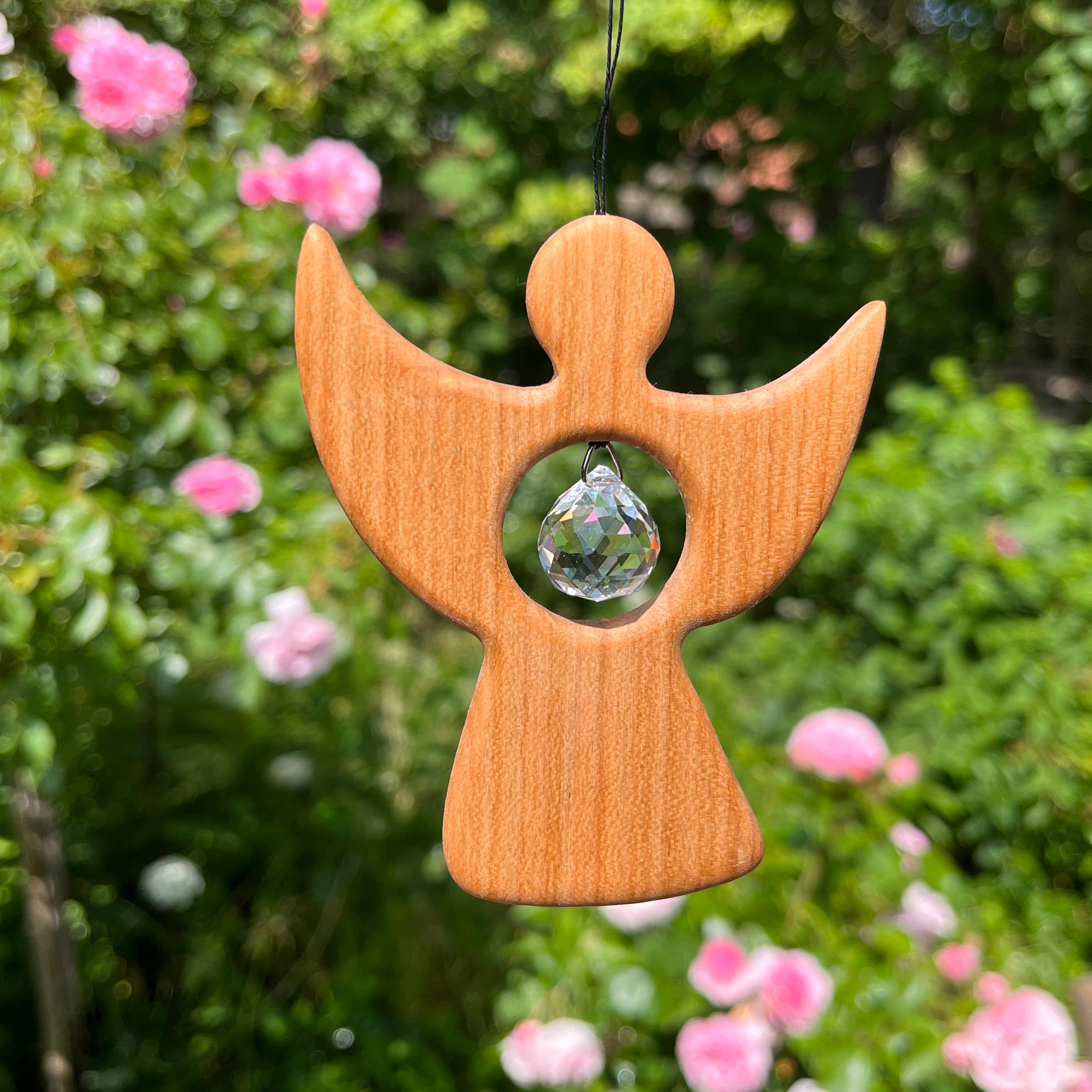 Sternengasse GmbH - Wholesale Ornament - Little angel window decoration with rainbow crystal1