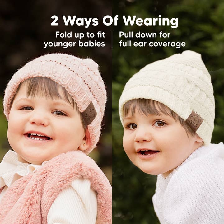 KeaBabies - Wholesale Newborn/Knit Hat - Baby - KeaBabies 3-Pack Warmzy Baby Beanies (Sweet Pea, M)