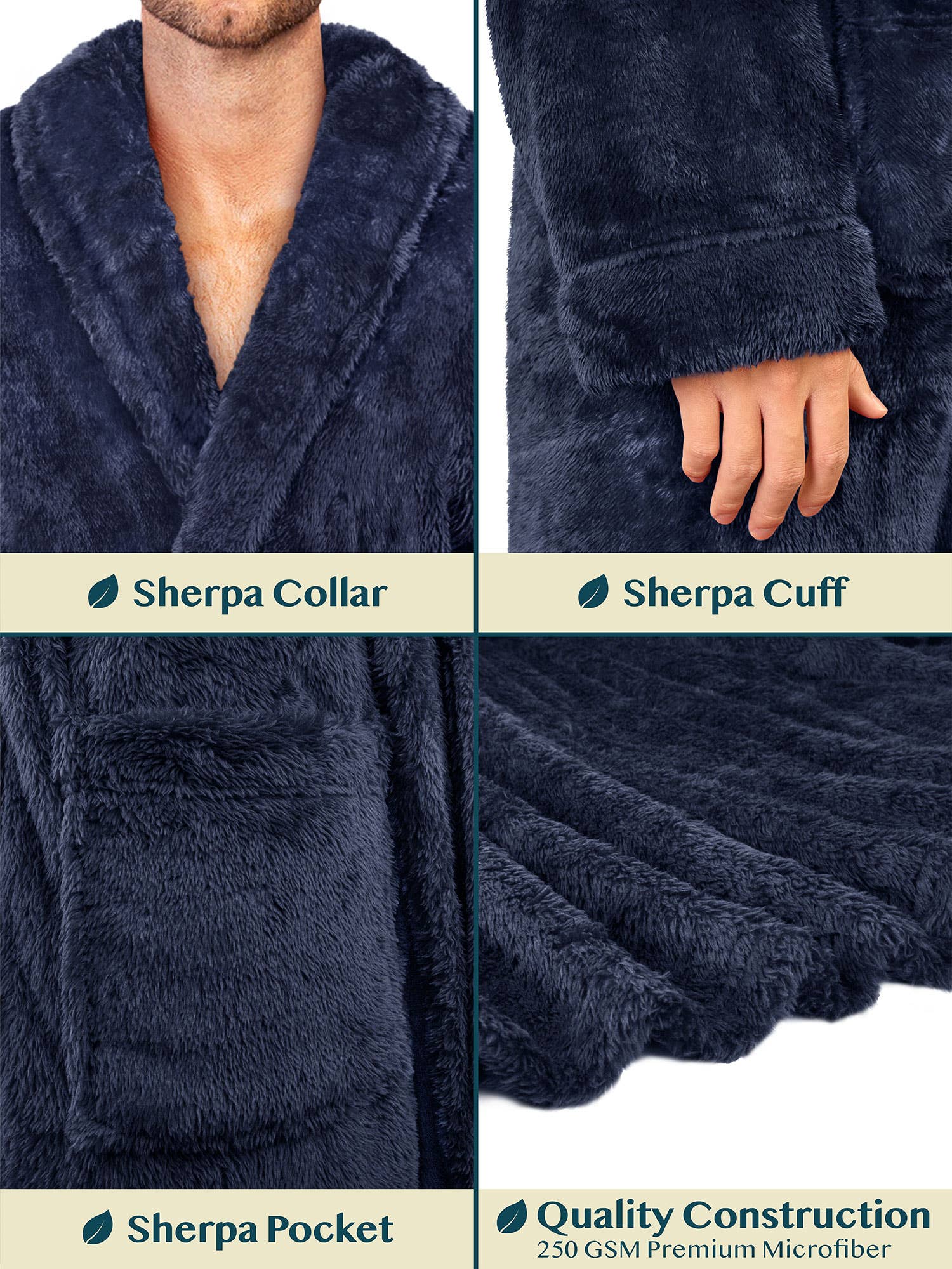 Pavilia - Wholesale Robe - Men's - Men's Sherpa Fluffy Robe61