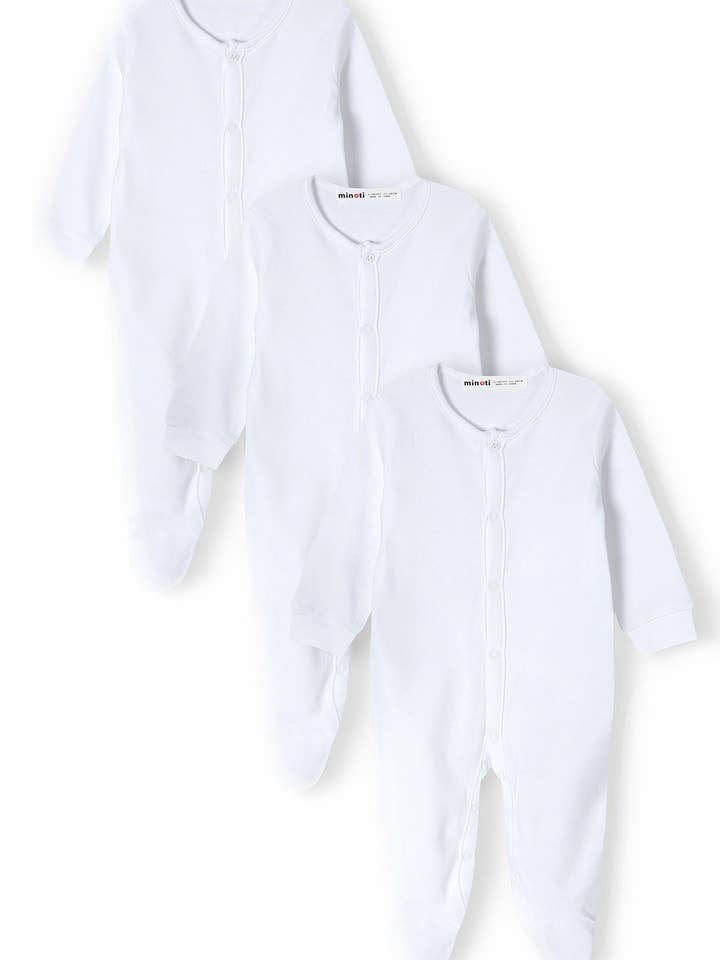 Babydragter 3-pak langærmet hvid 0-18m for engroshandel hos Minoti sp. z o.o.