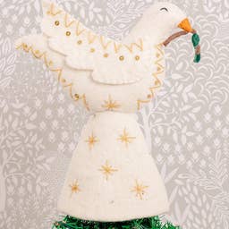 Global Goods Partners - Wholesale Tree Topper - Felt Dove Tree Topper