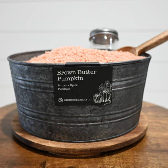 Milkhouse Candle Company - Wholesale Storage Bin - Metal Bucket & Wooden Lid- Candle Bar Wax Bead Container2