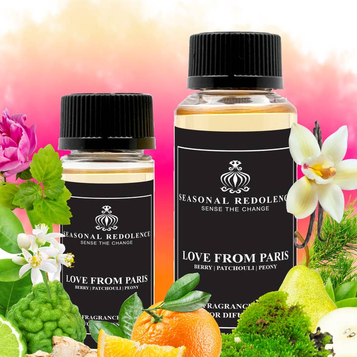 Love from Paris Luxury Home Oil Diffuser Scent Oil for wholesale by Seasonal Redolence