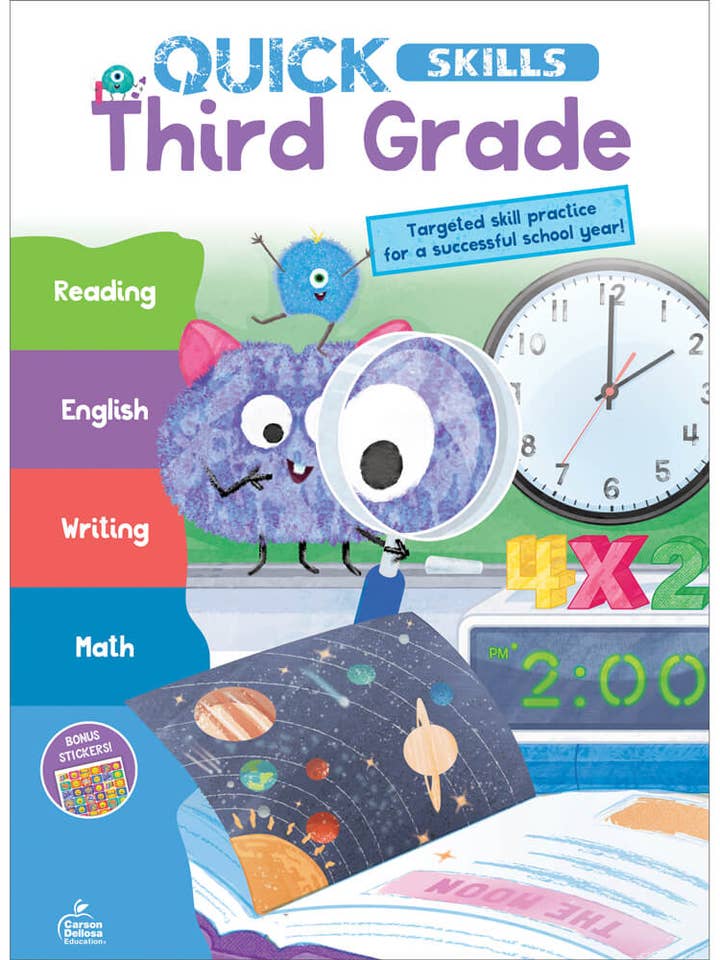 Quick Skills Third Grade Workbook for wholesale by Carson Dellosa Education