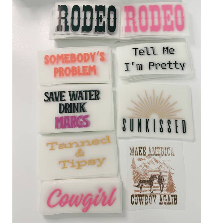 TEELUX - Wholesale Sublimation Transfer - DTF - Hat / Pocket Size Transfer - DTF COLD PEEL1