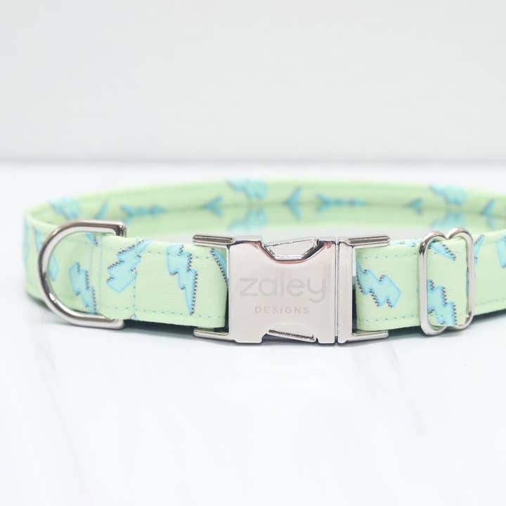Zaley Designs - Wholesale Pet Collar - Dog - Retro 90s Lightning Bolt Dog Collar0