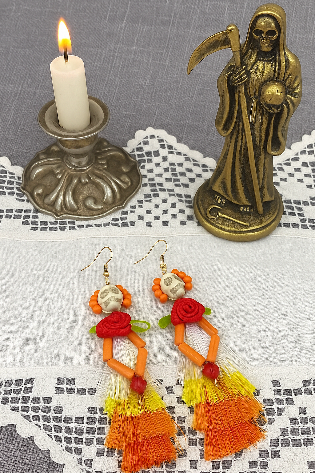 Wild & Free - Wholesale Dangle Earrings - Human skeleton earrings inspired by Mexico and Santa Muerte2