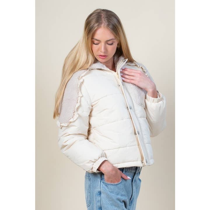 TAN Oversized Hoodie Front Zipper Shepra Jacket for wholesale on Faire2