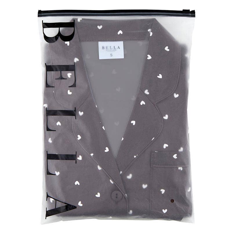 Angle - Wholesale Sleepwear Set - Women's - Short PJ + Velvet Ties - Hearts3