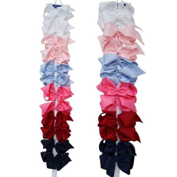 Pilgrimsmussla Edge Grosgrain Bow Strip för wholesale av Bows Arts