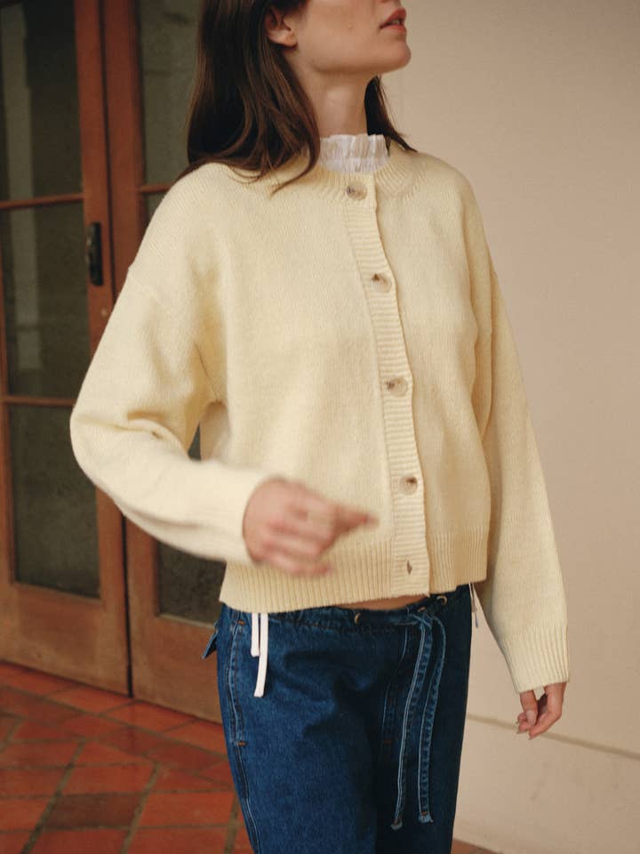MOD REF - Wholesale Cardigan - Women's - The Lucy Cardigan | Boxy Fit Button-Down Cardigan