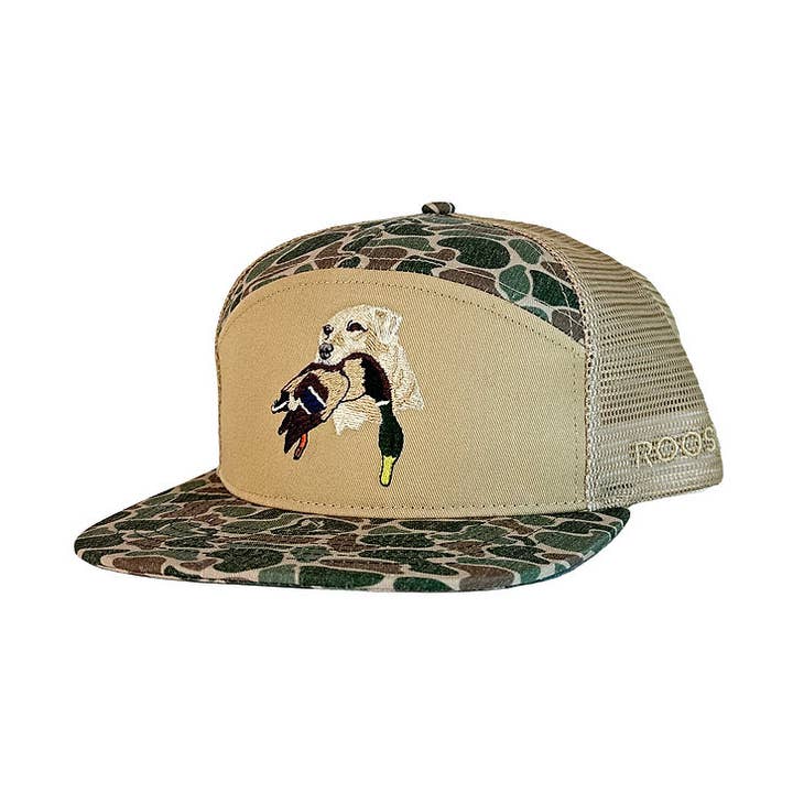 Roost Camo 7 Panel Lab W/ Duck (RH-R-86) for wholesale by Fieldstone - Sporting Lifestyle Brand